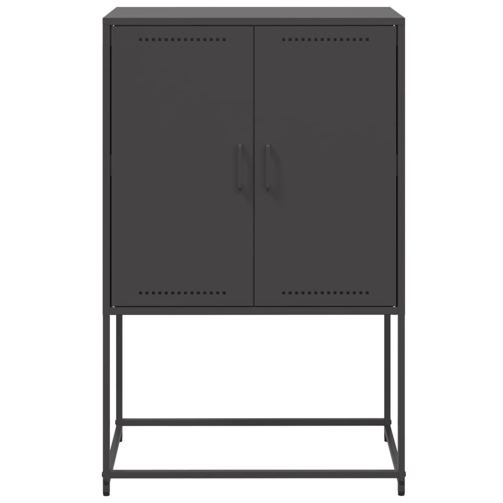 vidaXL Highboard Black 68.5x38.5x107 cm Steel