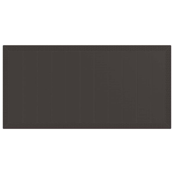 vidaXL Garden Dining Set 7 pcs Brown Polypropylene