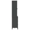 vidaXL Highboard VIKEN Anthracite Grey 80x40x190 cm Solid Wood Pine