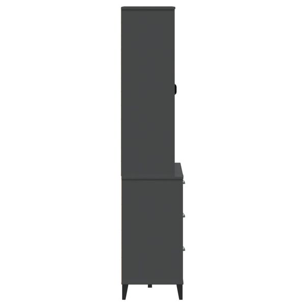 vidaXL Highboard VIKEN Anthracite Grey 80x40x190 cm Solid Wood Pine