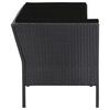 vidaXL 6 Piece Garden Lounge Set with Cushions Poly Rattan Black