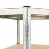 vidaXL 5-Layer Heavy-duty Corner Shelf Silver Steel&Engineered Wood