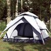 vidaXL Camping Tent Dome 4-Person White Blackout Fabric Quick Release