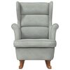vidaXL Rocking Chair Wingback Light Grey Velvet and Solid Wood