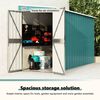 vidaXL Wall-mounted Garden Shed Green 118x288x178 cm Galvanised Steel
