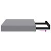 vidaXL Floating Wall Shelves 2 pcs Grey 23x23.5x3.8 cm MDF