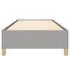 vidaXL Bed Frame without Mattress Light Grey 100x190 cm Twin Fabric