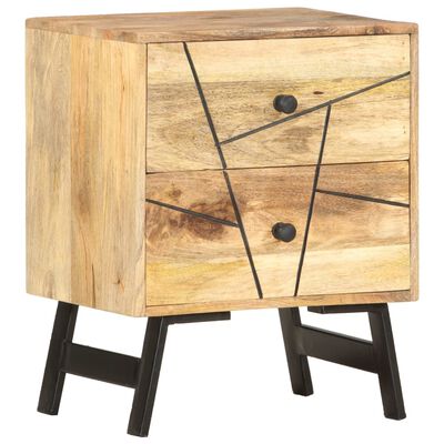 vidaXL Bedside Cabinet 40x30x50 cm Solid Mango Wood