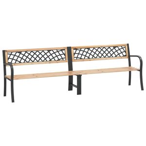 vidaXL Twin Garden Bench 238 cm Chinese Fir Wood