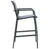 vidaXL Garden Bar Chairs 4 pcs Grey Textilene