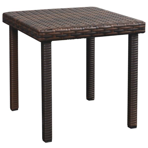 vidaXL Sun Loungers 2 pcs with Table Poly Rattan Brown