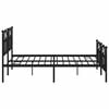 vidaXL Metal Bed Frame without Mattress with Footboard Black 183x213cm