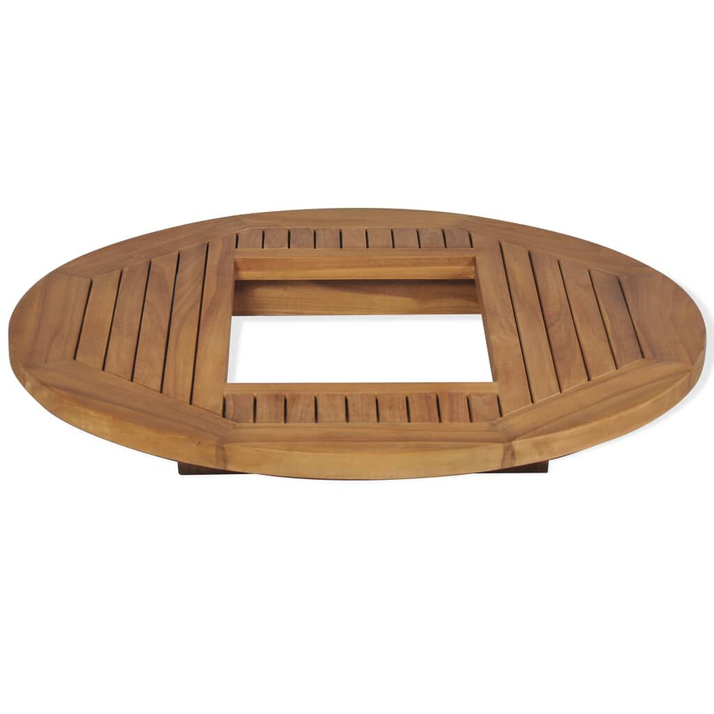 vidaXL Beer Crate Tabletop Teak 70 cm