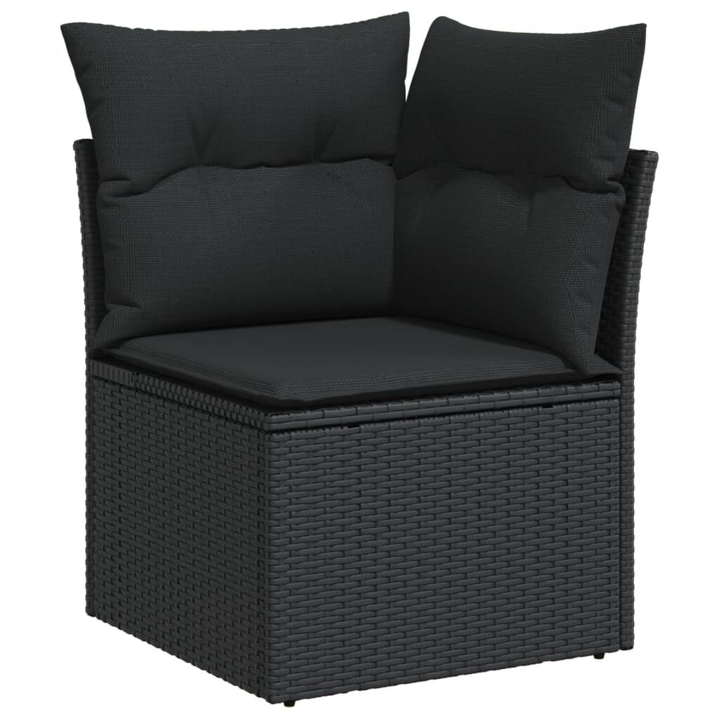 vidaXL 7 Piece Garden Sofa Set with Cushions Beige Poly Rattan