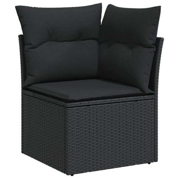 vidaXL 7 Piece Garden Sofa Set with Cushions Beige Poly Rattan