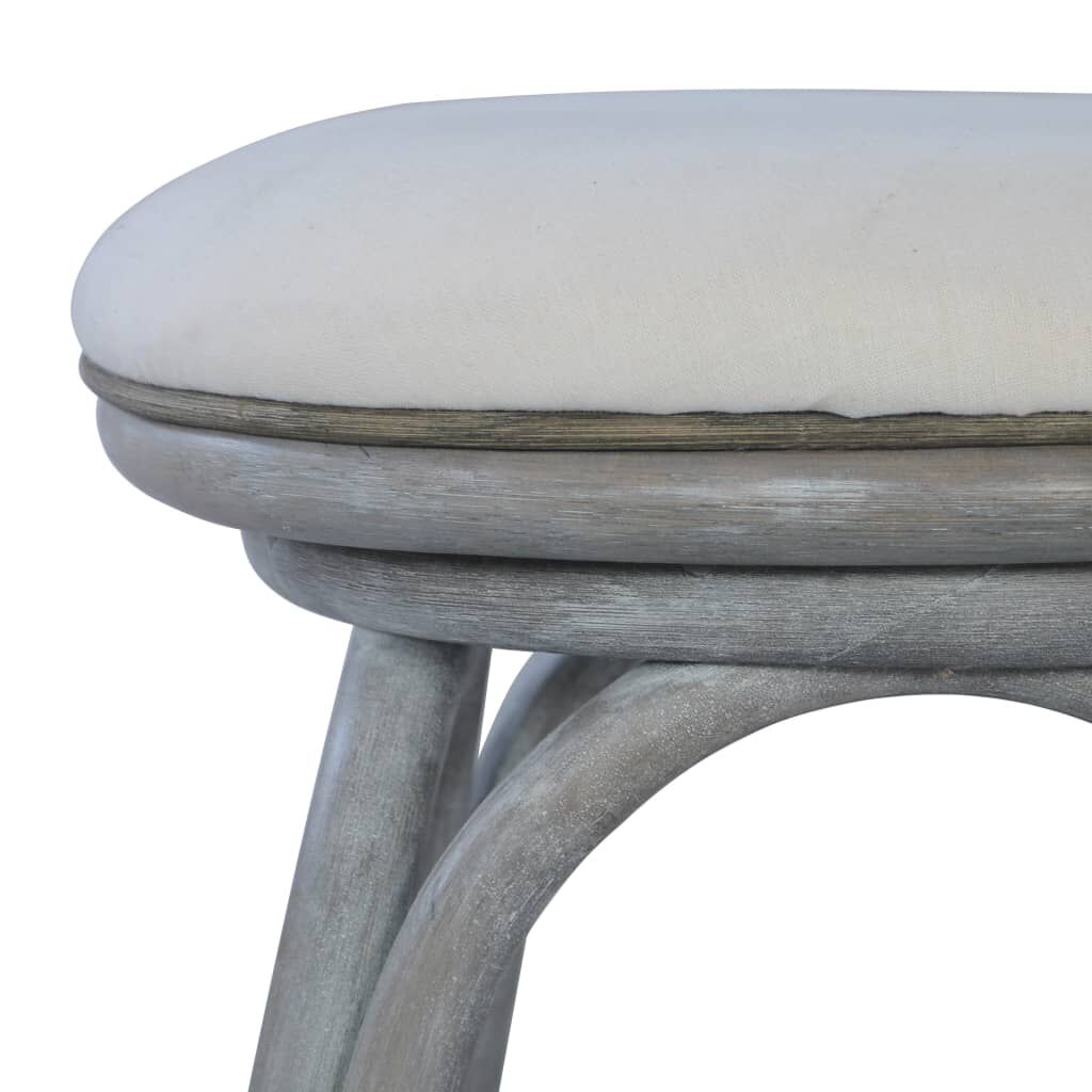 vidaXL Bar Stools 2 pcs Grey Rattan