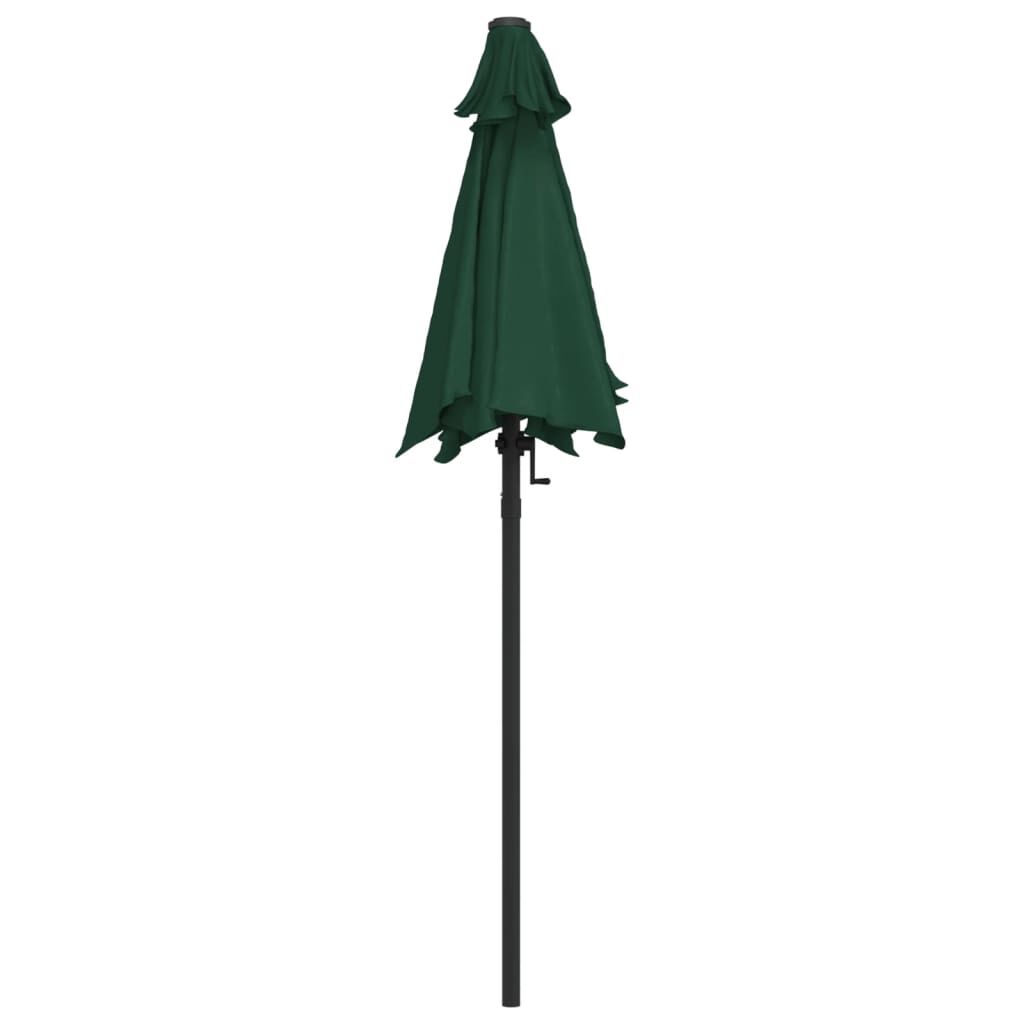 vidaXL Garden Parasol Green 200x224 cm Aluminium