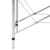vidaXL Cream White Foldable Massage Table 2 Zones with Aluminium Frame