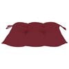 vidaXL Garden Chairs 4 pcs with Wine Red Cushions Solid Teak Wood