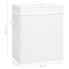 vidaXL Bamboo Laundry Basket White 100 L