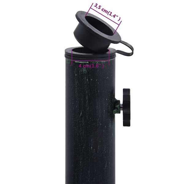 vidaXL Umbrella Base Green 9 kg 40 cm Cast Iron