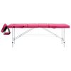 vidaXL Foldable Massage Table 4 Zones Aluminium Pink