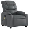 vidaXL Electric Massage Recliner Chair Grey Faux Leather