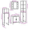 vidaXL 4 Piece Bathroom Cabinet Set Smoked Oak Engineered Wood