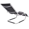 vidaXL Sun Lounger with Pillow Aluminium and Textilene Black