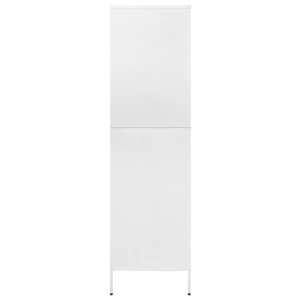 vidaXL Wardrobe White 90x50x180 cm Steel