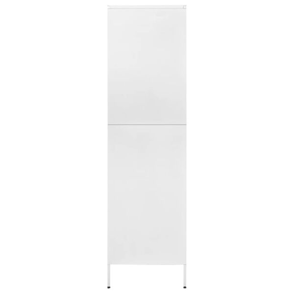 vidaXL Wardrobe White 90x50x180 cm Steel