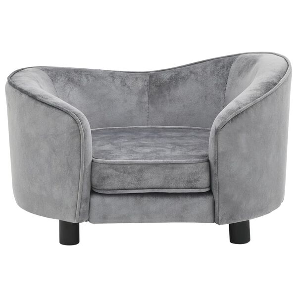 vidaXL Dog Sofa Grey 69x49x40 cm Plush