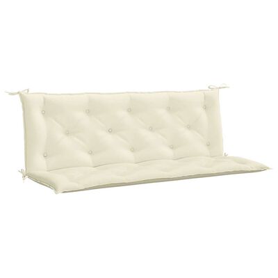 vidaXL Garden Bench Cushion Cream White 150x(50+50)x7cm Oxford Fabric