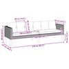 vidaXL 3-Seater Garden Sofa with Cushions Poly Rattan Black