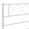 vidaXL Metal Bed Frame without Mattress with Headboard White 183x213cm