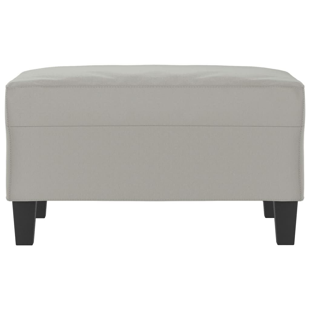 vidaXL Footstool Light Grey 70x55x41 cm Microfibre Fabric