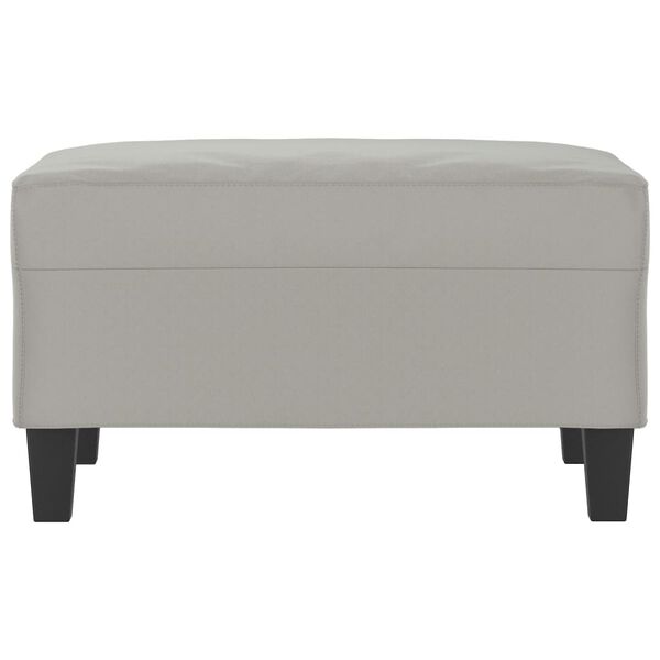 vidaXL Footstool Light Grey 70x55x41 cm Microfibre Fabric
