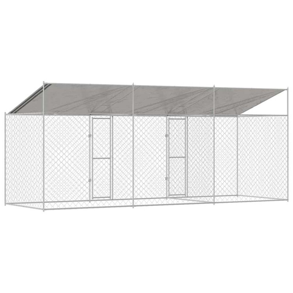 Dog Cage Silver 600 x 200 x 256 cm Galvanised Steel