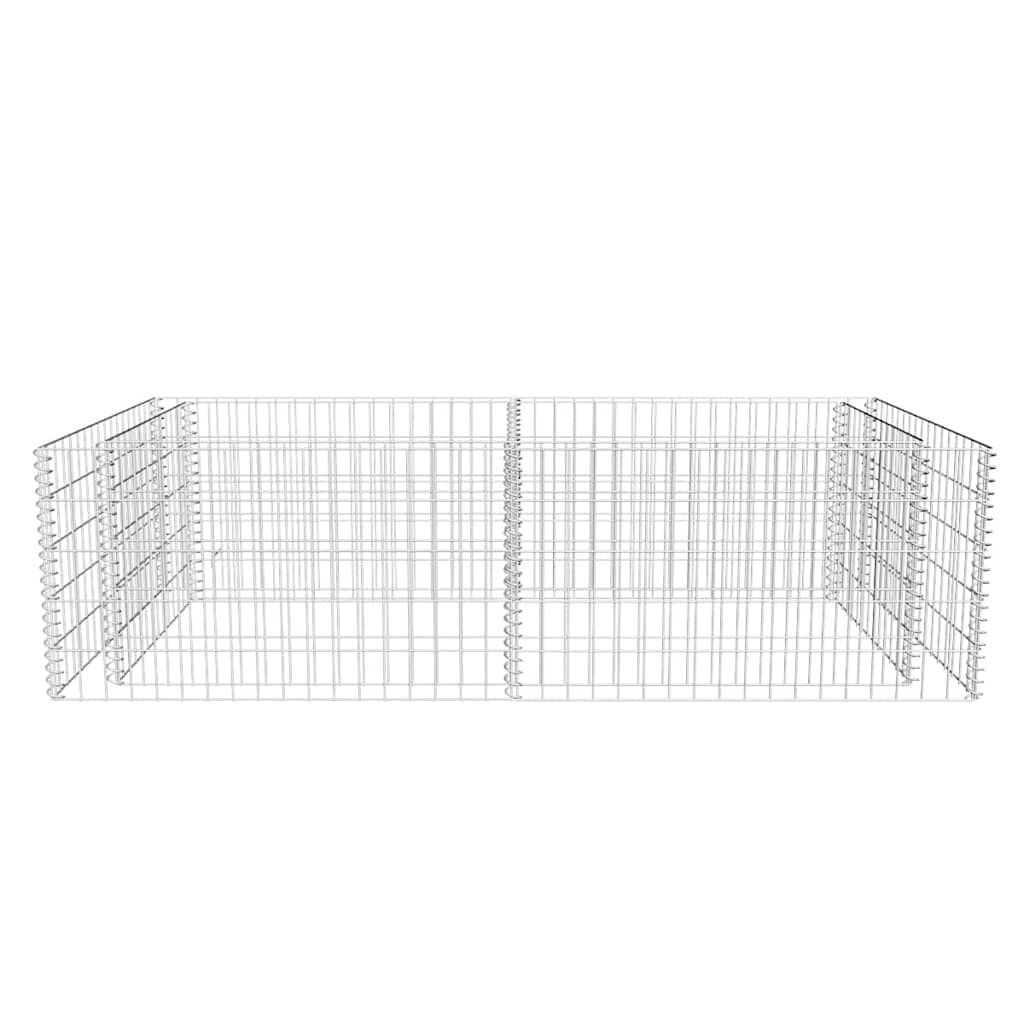 vidaXL Gabion Planter Galvanised Steel 180x90x50 cm