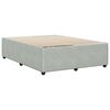 vidaXL Bed Frame without Mattress Light Grey Queen Velvet