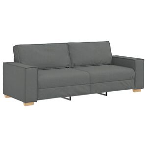 vidaXL 3-Seater Sofa Dark Grey 220x78x84 cm Fabric