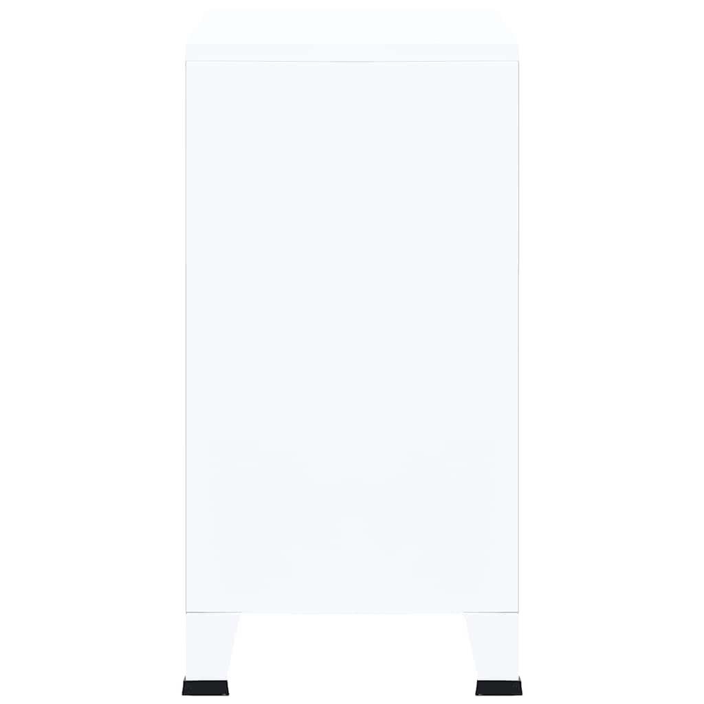 vidaXL Industrial Storage Chest White 75x40x80 cm Steel