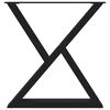 vidaXL Dining Table Legs 2 pcs Black 80x(72-73.3) cm Steel
