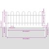 vidaXL Garden Fence 2 pcs Grey 3.4 x 0.6 m Powder-coated Steel