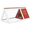 vidaXL Animal Rabbit Cage Red Wood