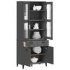 vidaXL Highboard VIKEN Anthracite Grey 80x40x190 cm Solid Wood Pine
