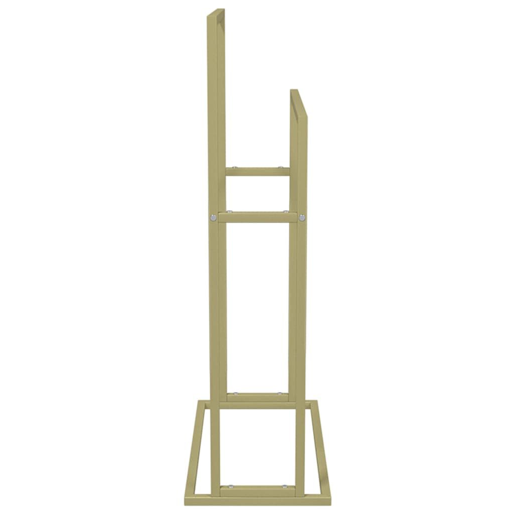 vidaXL Freestanding Towel Rack Gold 48x24x78.5 cm Iron