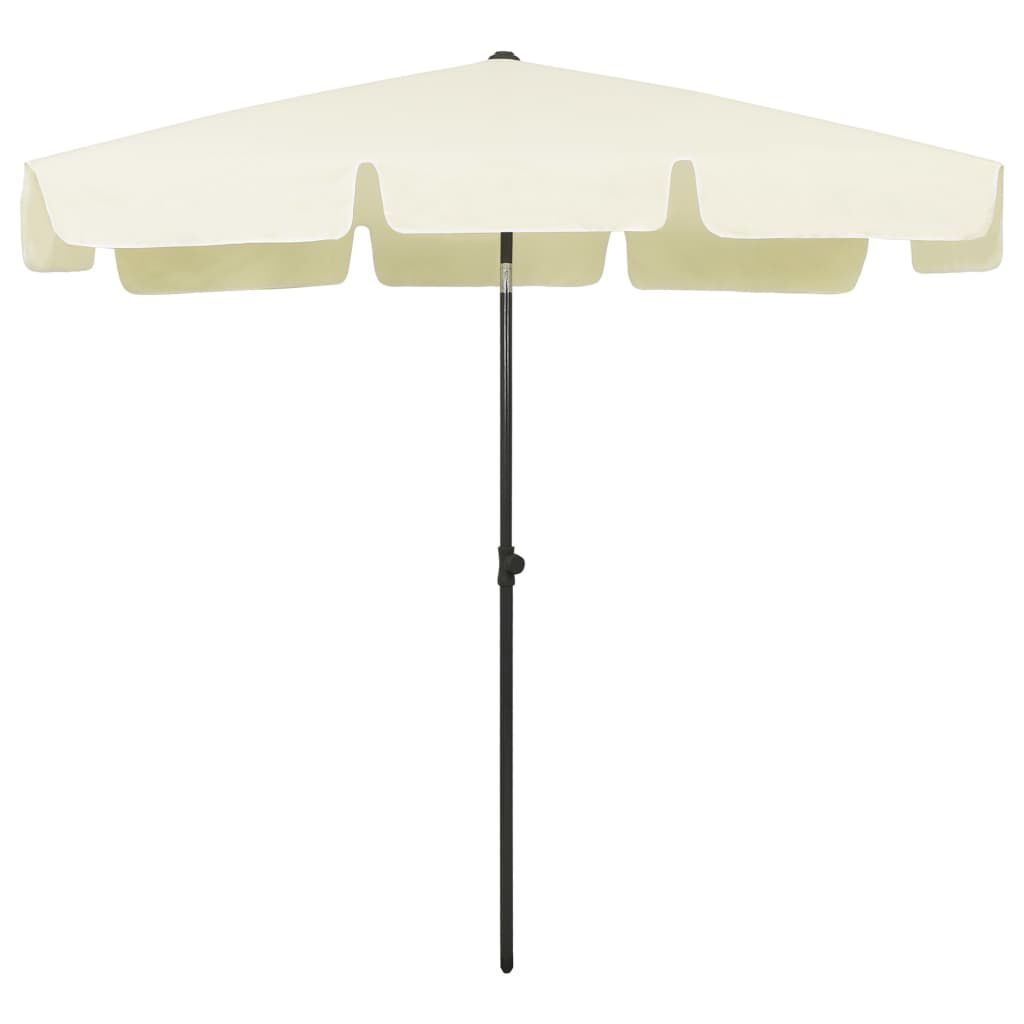vidaXL Beach Parasol Sand Yellow 200x125 cm