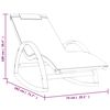 vidaXL Rocking Chair White Textilene and Solid Wood Poplar