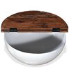 vidaXL Coffee Table Solid Reclaimed Wood White Bowl Shape